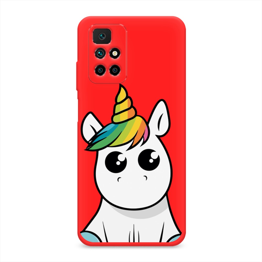 

Матовый силиконовый чехол "Глазастый единорог" на Xiaomi Redmi 10, Глазастый единорог