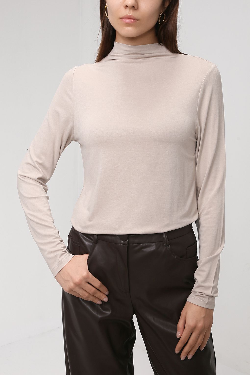 

Водолазка женская cut & pret 2109 SARLIINA коричневая S, 2109 SARLIINA
