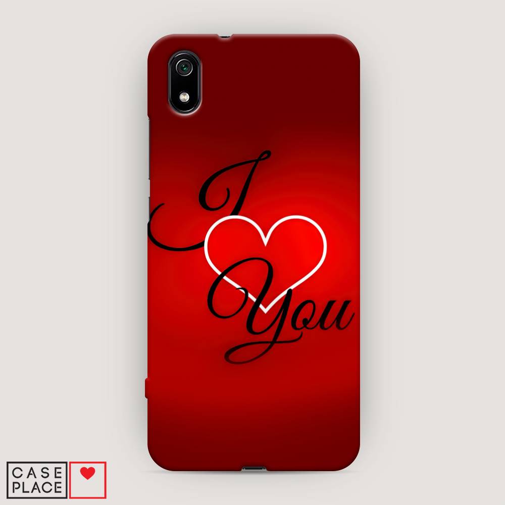 фото Пластиковый чехол "i love you 3" на xiaomi redmi 7a awog