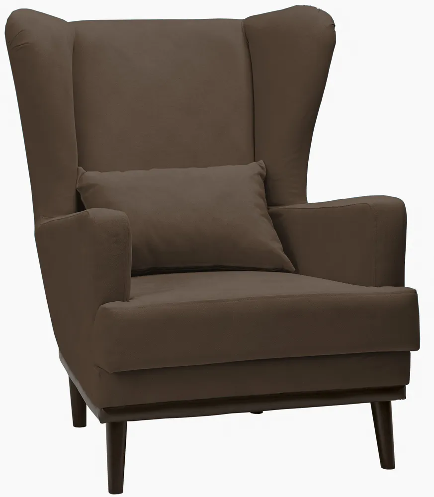 Кресло в гостиную мягкое для дома отдыха дачи и офиса Оскар велюр Velvet Brown 04