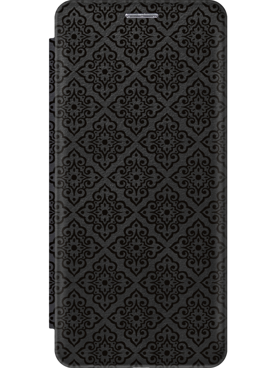 

Чехол-книжка на Tecno Spark 8C "Elegant pattern 24" черный, 20001474