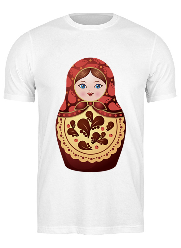 

Футболка мужская Printio Матрешка белая S, Белый, Матрешка