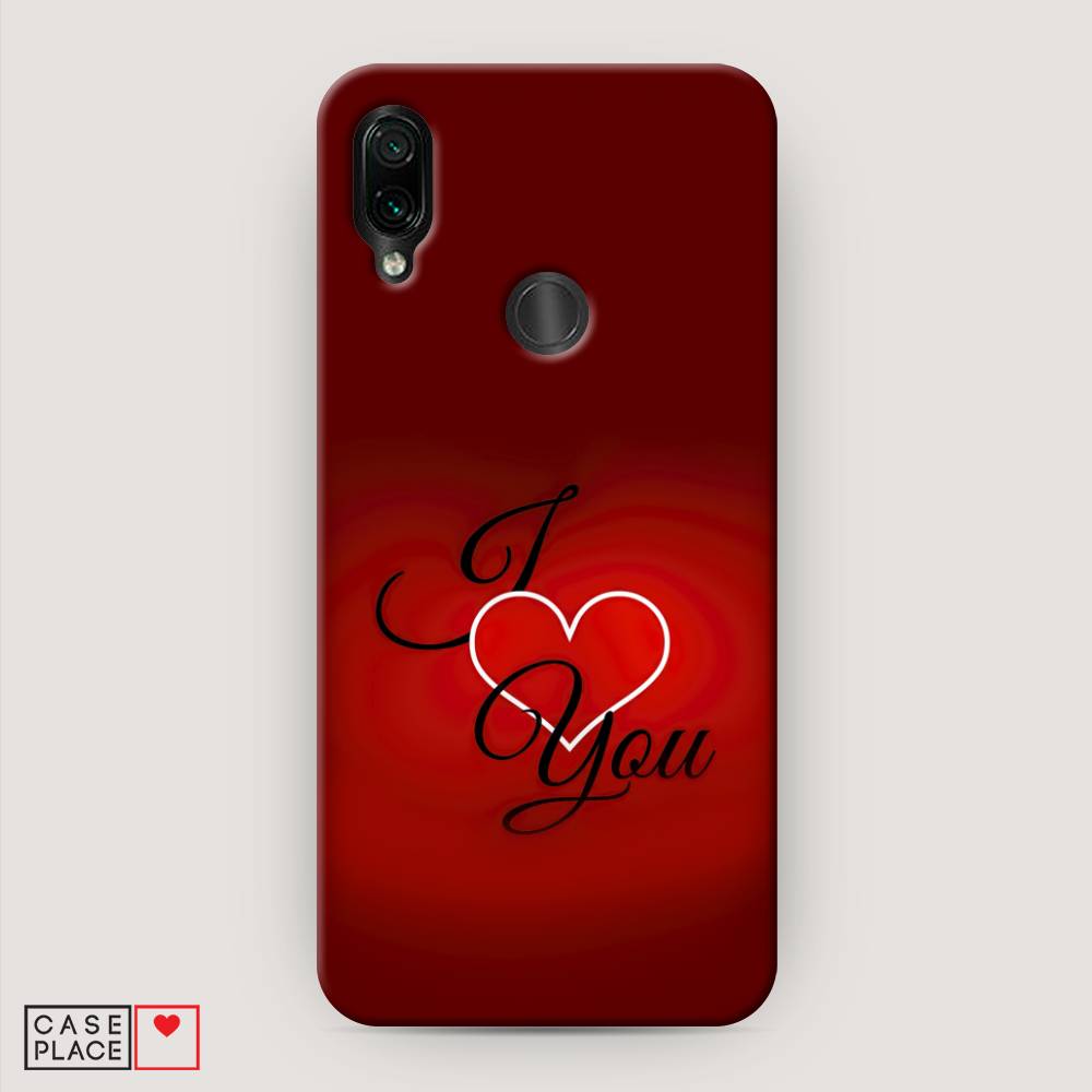 фото Пластиковый чехол "i love you 3" на xiaomi redmi 7 awog