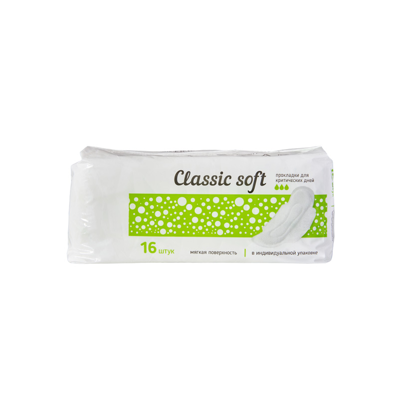 

Гигиенические прокладки Фабрика Чистоты Classic Soft 3 капель 16 шт