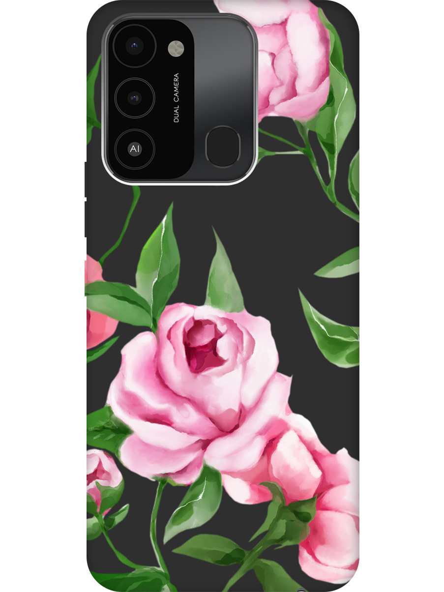 

Матовый Soft Touch силиконовый чехол на Tecno Spark 8C "Amazing Peonies" черный, Черный;зеленый;красный;розовый, 20001473