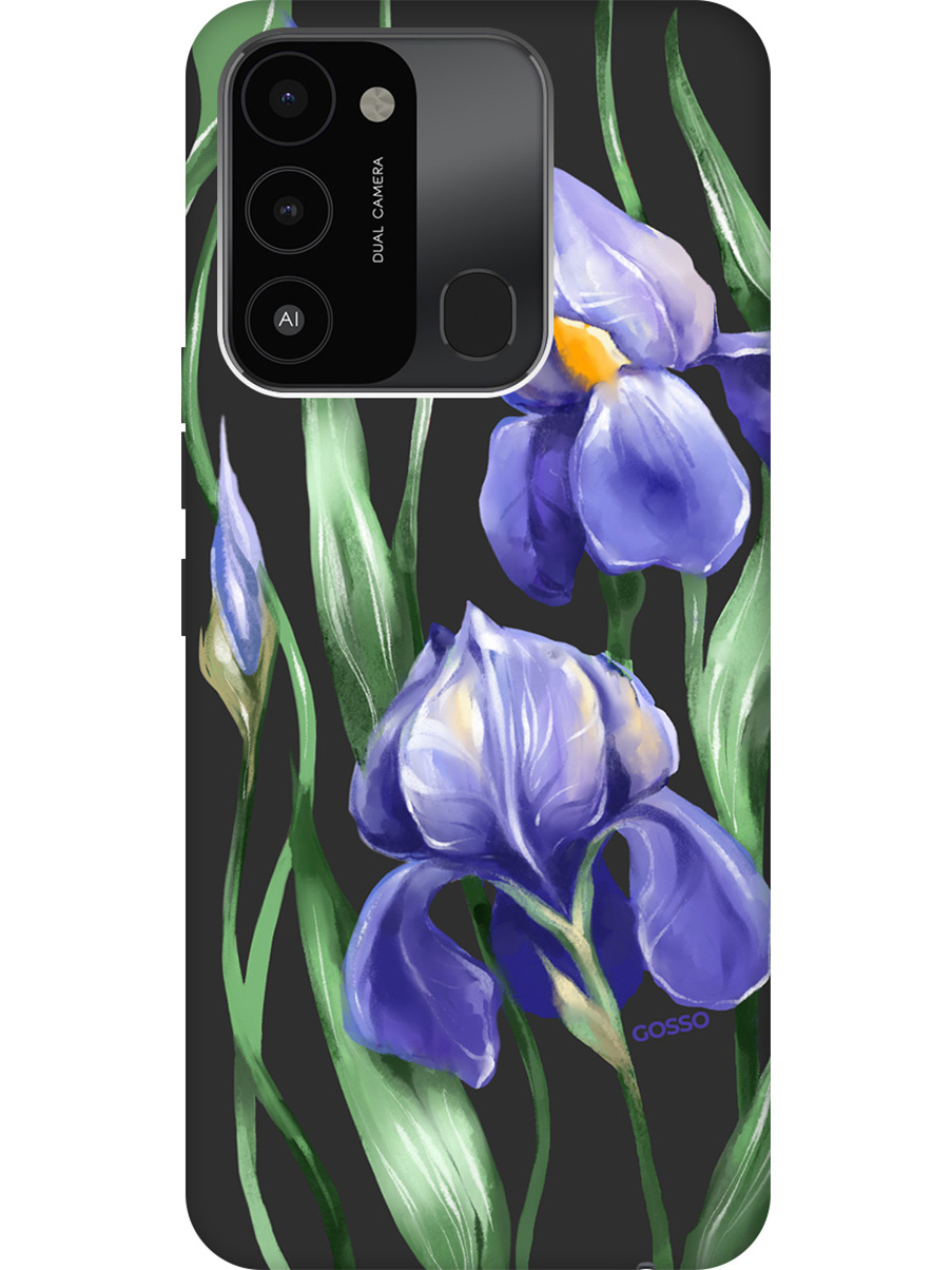 

Матовый Soft Touch силиконовый чехол на Tecno Spark 8C "Amazing Irises" черный, Черный;зеленый;синий, 20001473