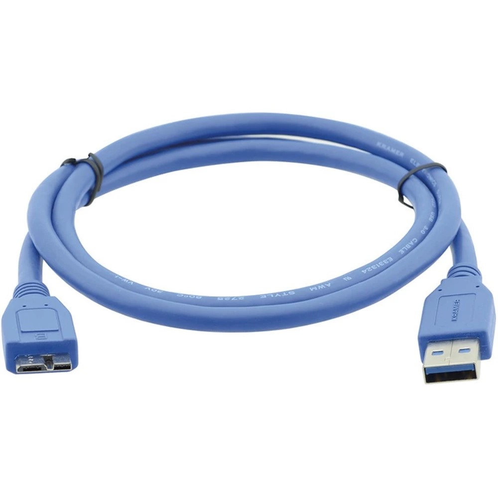 

Кабели USB 3.0 Тип A - B micro Kramer C-USB3/MicroB-6 1.8m, C-USB3/MicroB-6 1.8m