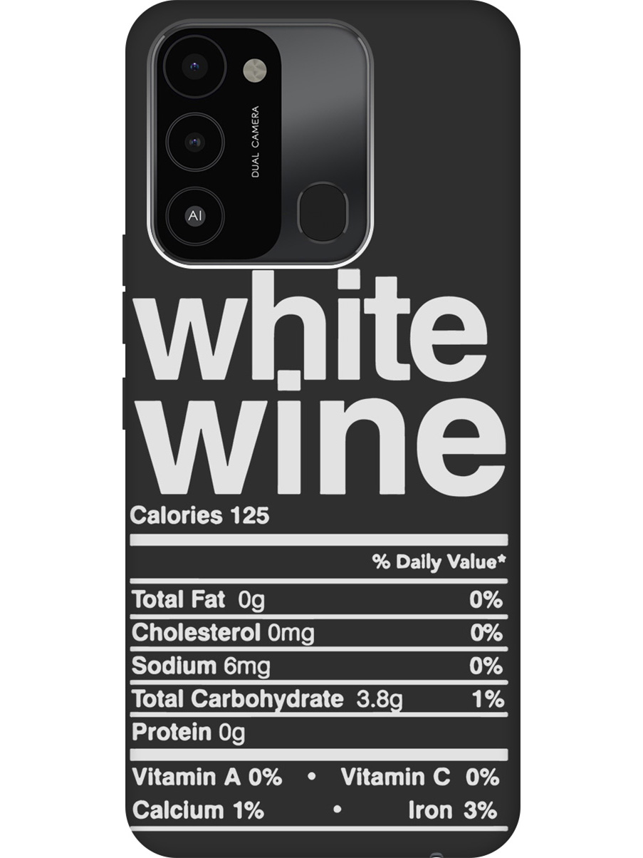 

Матовый Soft Touch силиконовый чехол на Tecno Spark 8C "Wine W" черный, Черный;белый;серый, 20001473