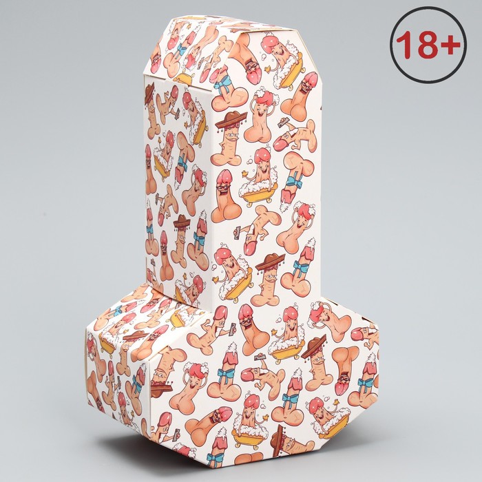

Коробка сборная формовая Забавные ребята, 12 х 21х 7 см, Белый