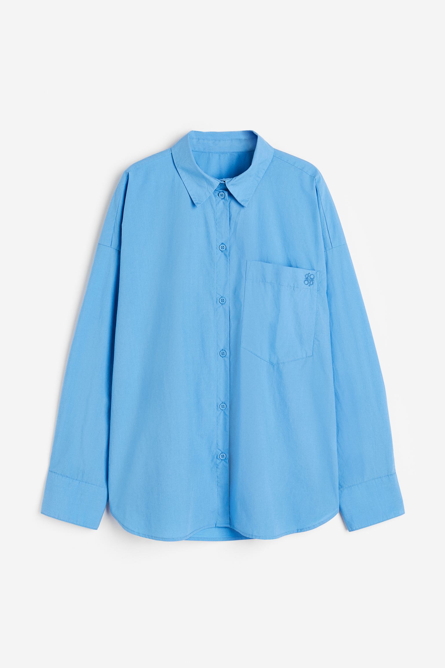 Рубашка домашняя женские H&M 1159199001 синие L (доставка из-за рубежа)
