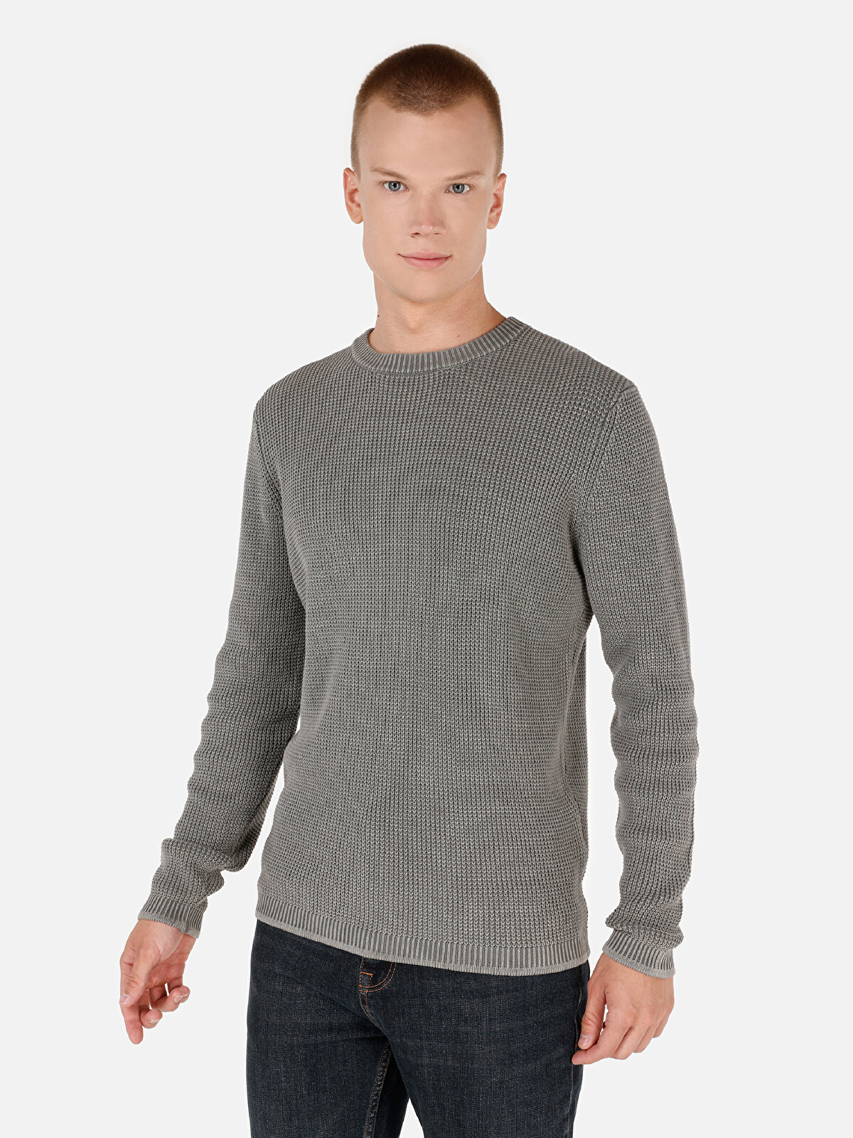 

Джемпер мужской Colin's CL1069899 хаки 2XL, CL1069899