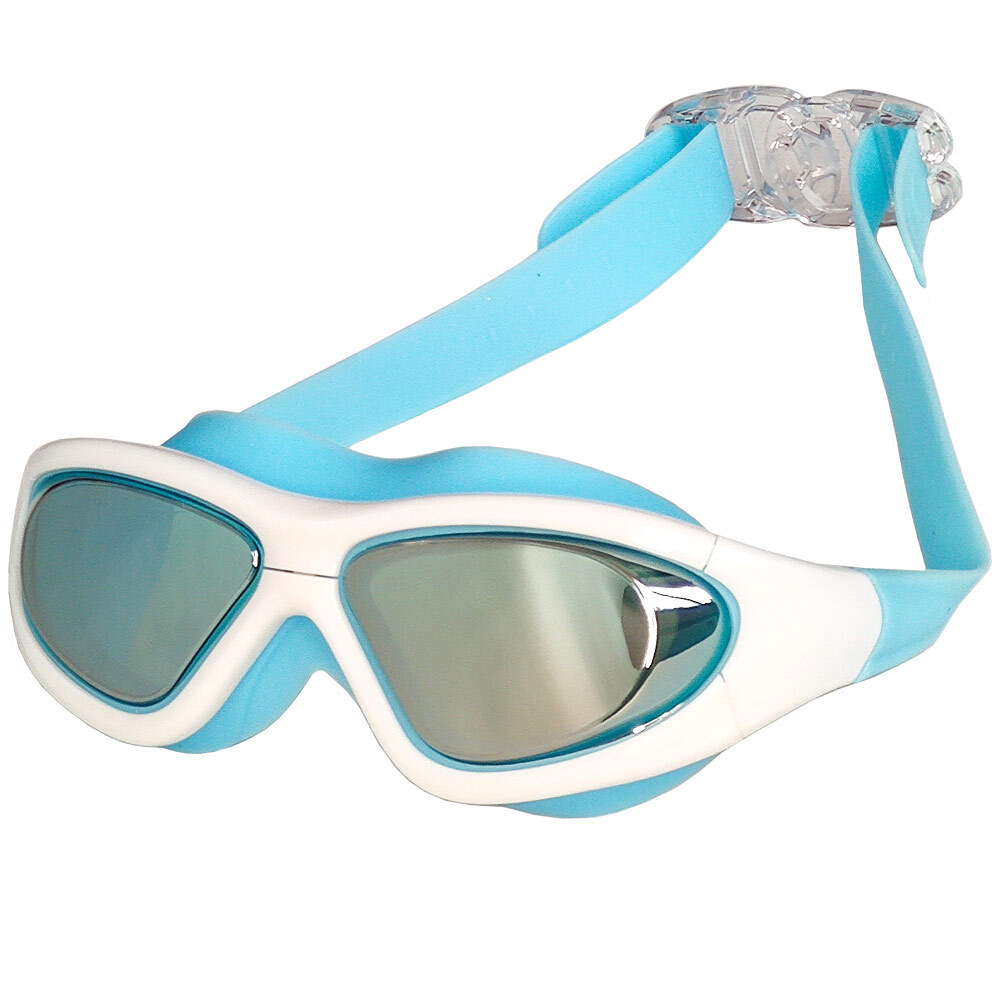 фото B31537-2 очки для плавания взрослые полу-маска (голубой) milinda