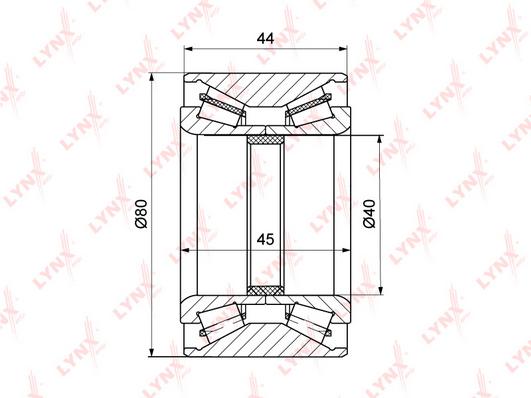 

Подшипник ступицы задней Mitsubishi L200/L200 / Triton/Pajero Sport II 96>15 Lynx WB1511