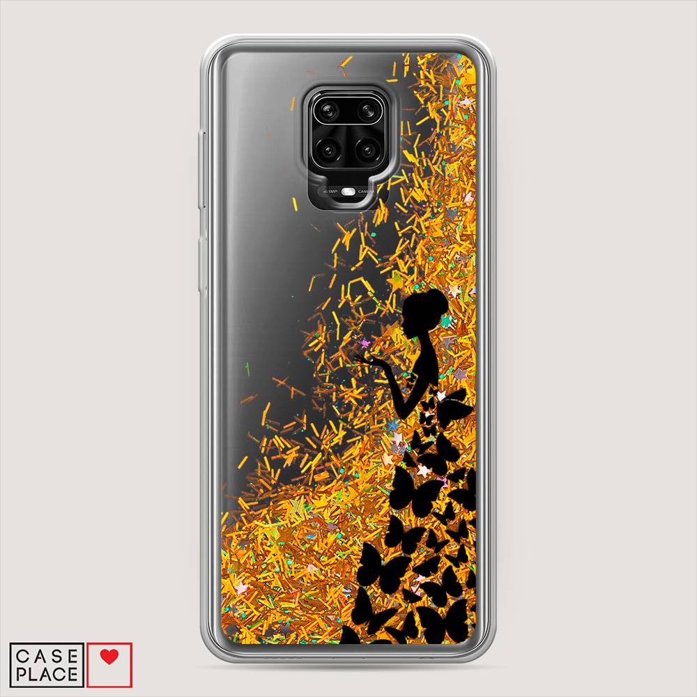 

Чехол Awog на Xiaomi Redmi Note 9S/Note 9 Pro "Дама в бабочках", Разноцветный, 37990-1