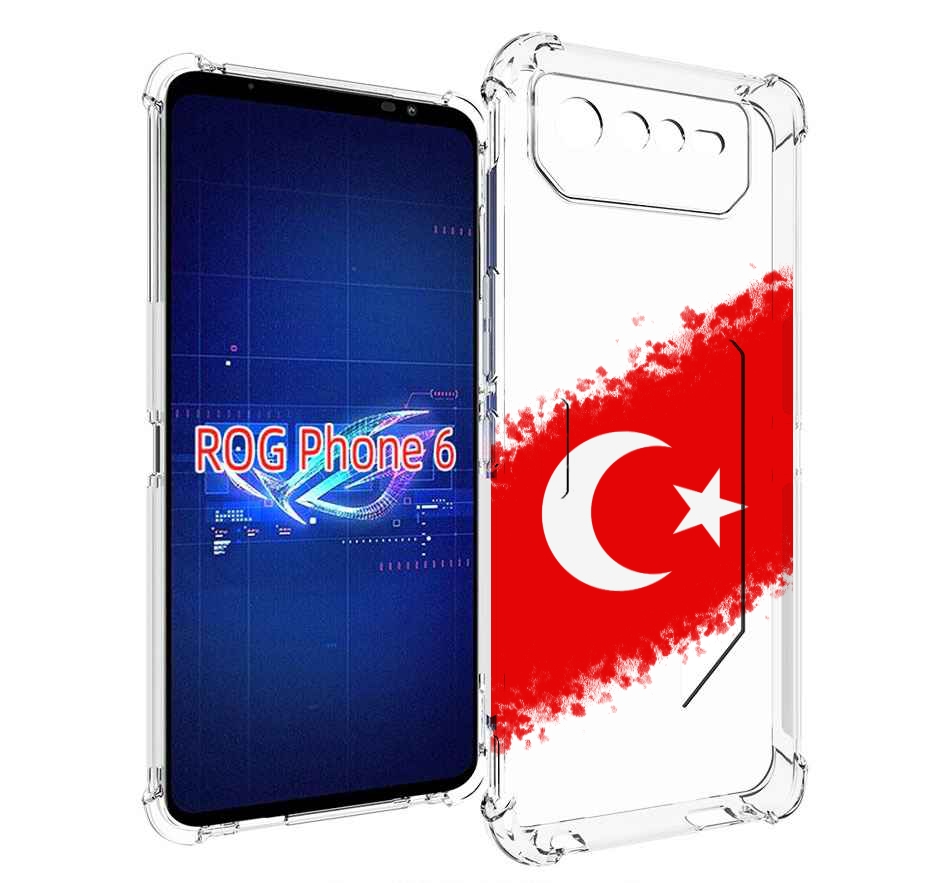 

Чехол MyPads флаг Турции для Asus ROG Phone 6, Прозрачный, Tocco