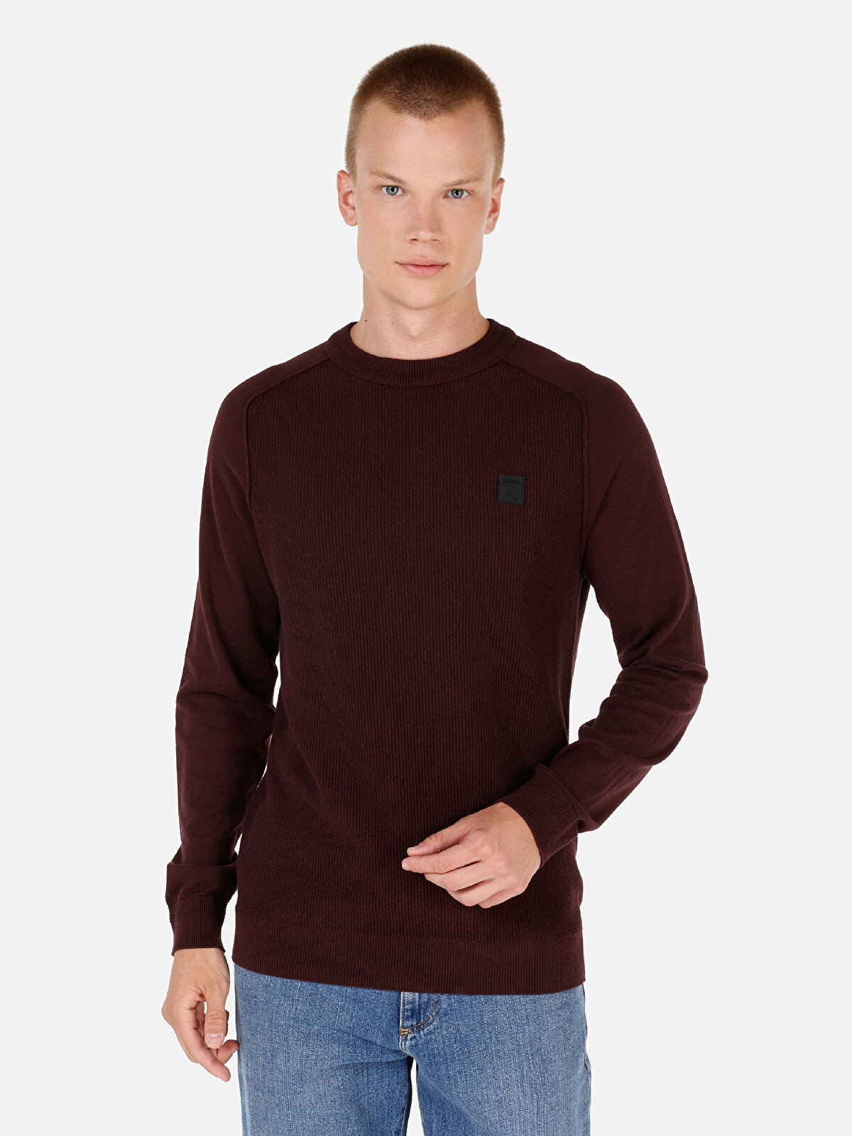 

Джемпер мужской Colin's CL1071309 бордовый L, CL1071309