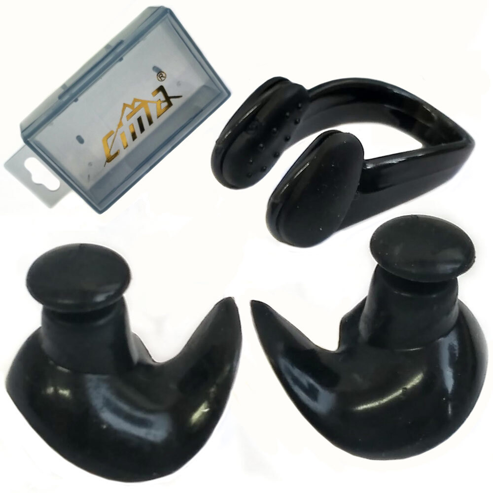 фото C33425-2 комплект для плавания беруши и зажим для носа (черные) milinda