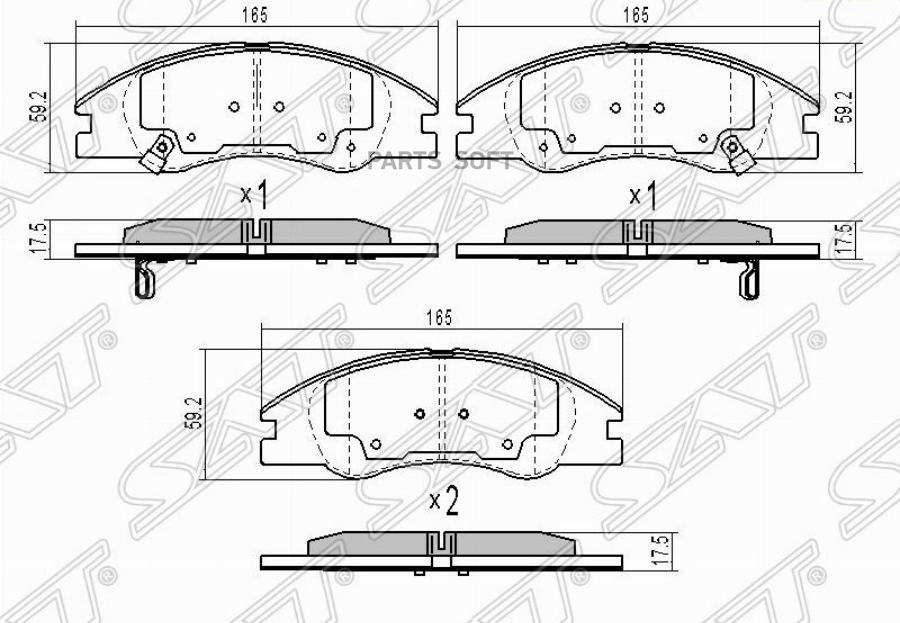 

Колодки тормозные перед KIA CERATO 04- SAT, ST581012FA20