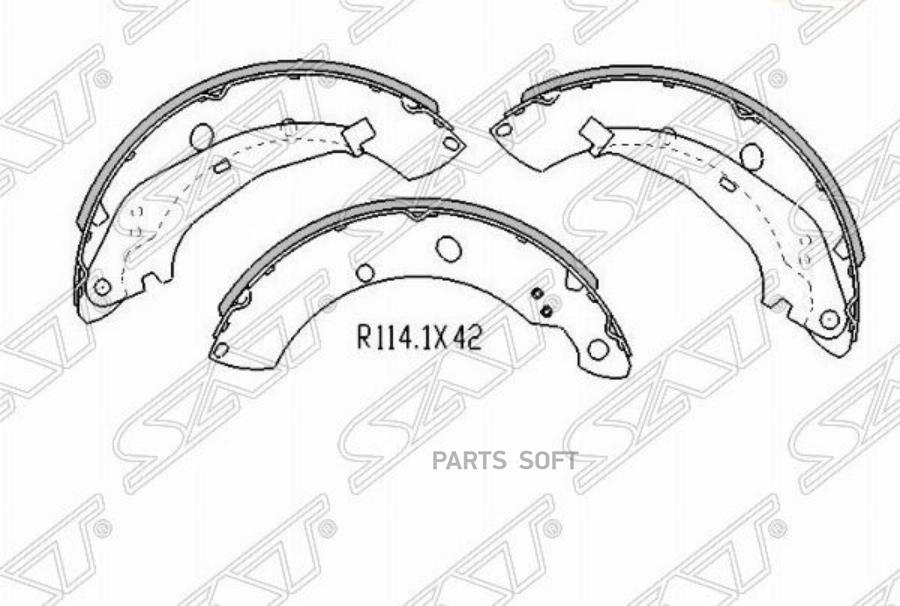 

Колодки тормозные зад VAG RAPID 13-18/POLO V 10-/POLO VI 20- SAT, ST6RU698525A