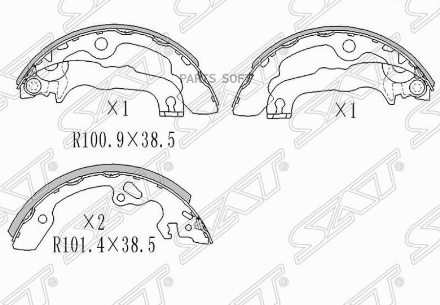 

SAT Колодки тормозные зад FORD FOCUS 98-04, ST1121669