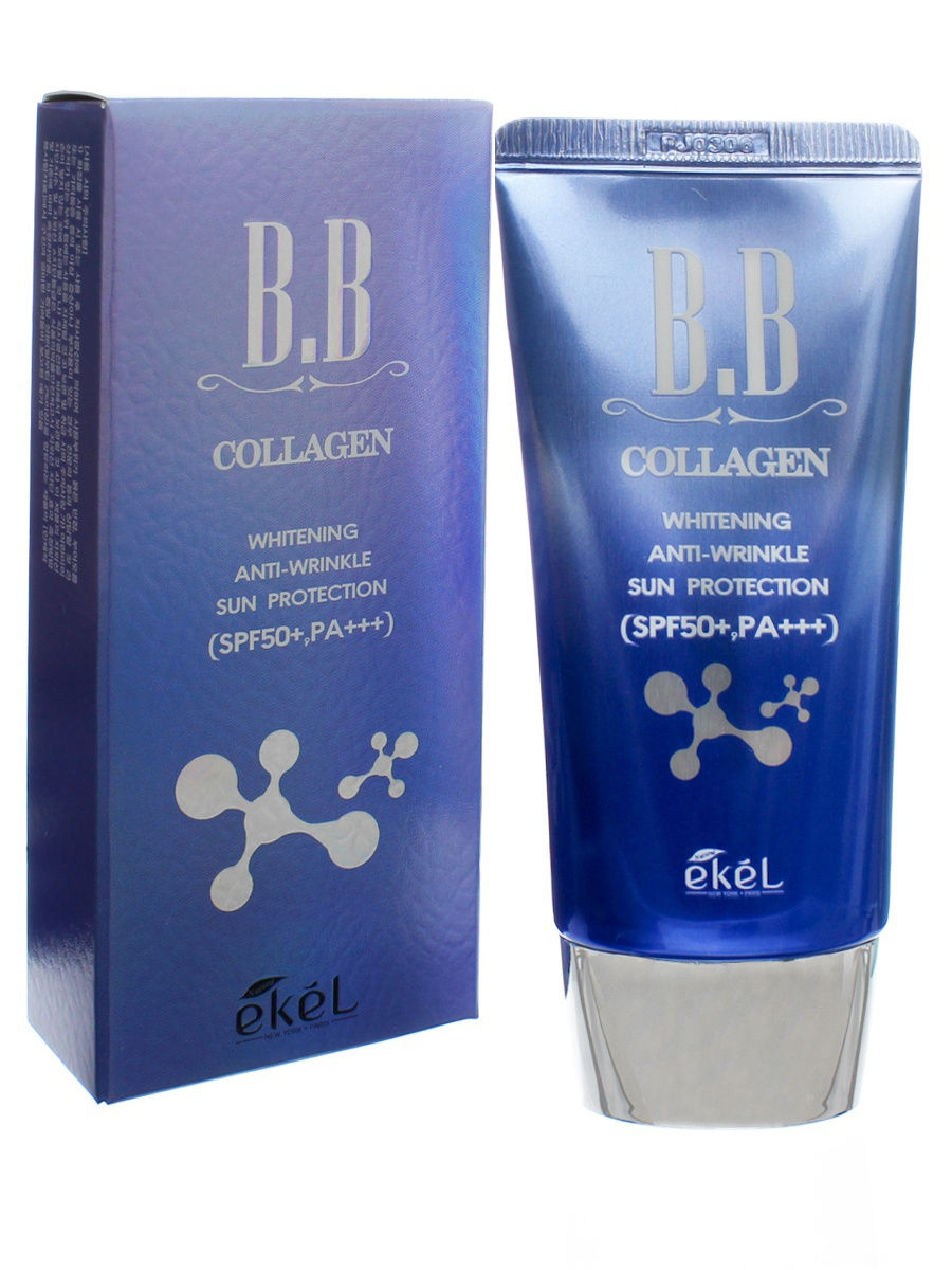 Крем ВВ для лица Ekel с Коллагеном солнцезащитный BB Cream Collagen SPF50+ PA +++ 50 мл