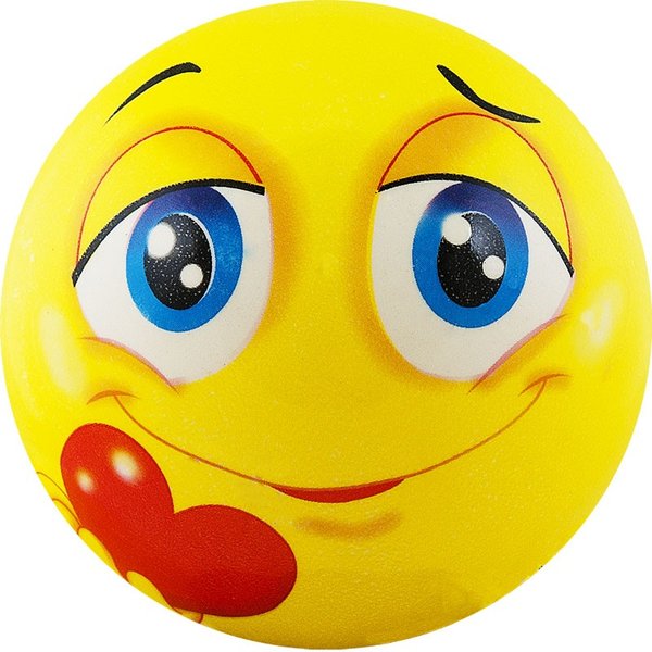 фото Мяч надувной детский funny faces арт.ds-pp 207 12 см, желтый 1 toy