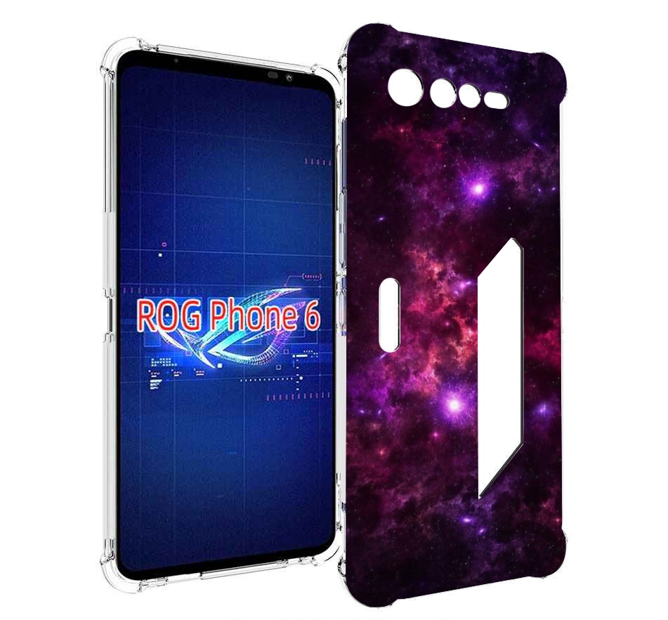 

Чехол MyPads фиолетовый-космос-с-облаками для Asus ROG Phone 6, Прозрачный, Tocco