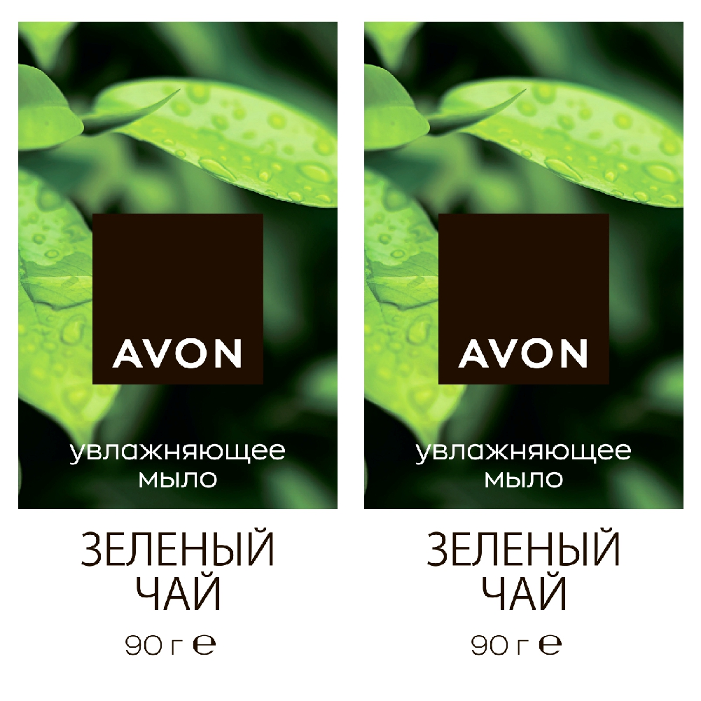 Увлажняющее туалетное мыло Avon Зеленый чай, 90 г х 2 шт