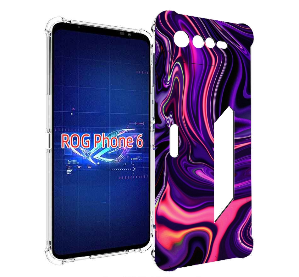 

Чехол MyPads фиолетовые краски для Asus ROG Phone 6, Прозрачный, Tocco