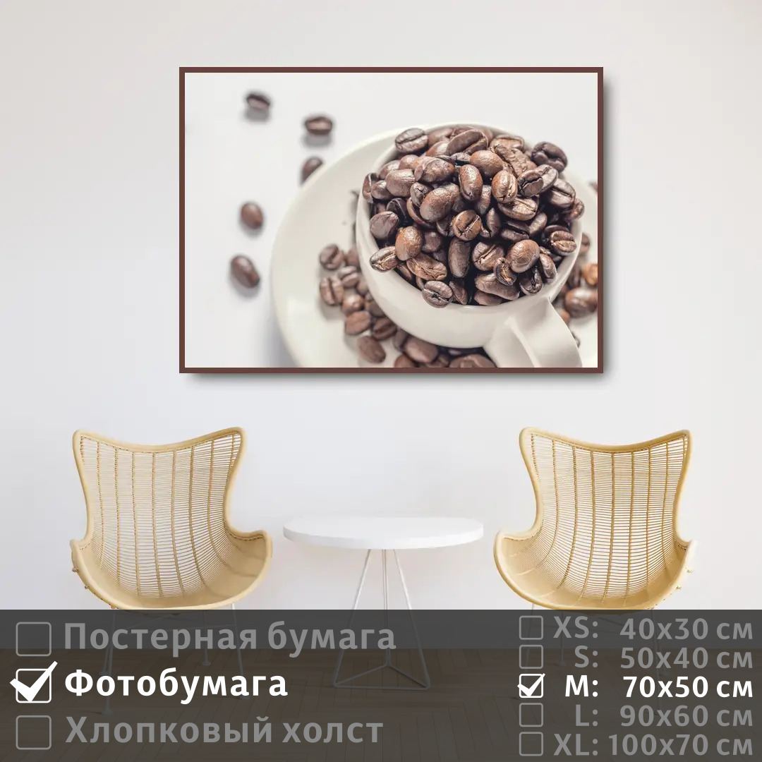 

Постер на фотобумаге ПолиЦентр Отдых утром с кофе 70х50 см, ОтдыхУтромСКофе