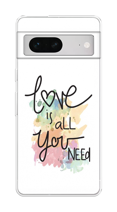 

Чехол на Google Pixel 7 "Love is all you need", Белый;черный;зеленый, 271250-1