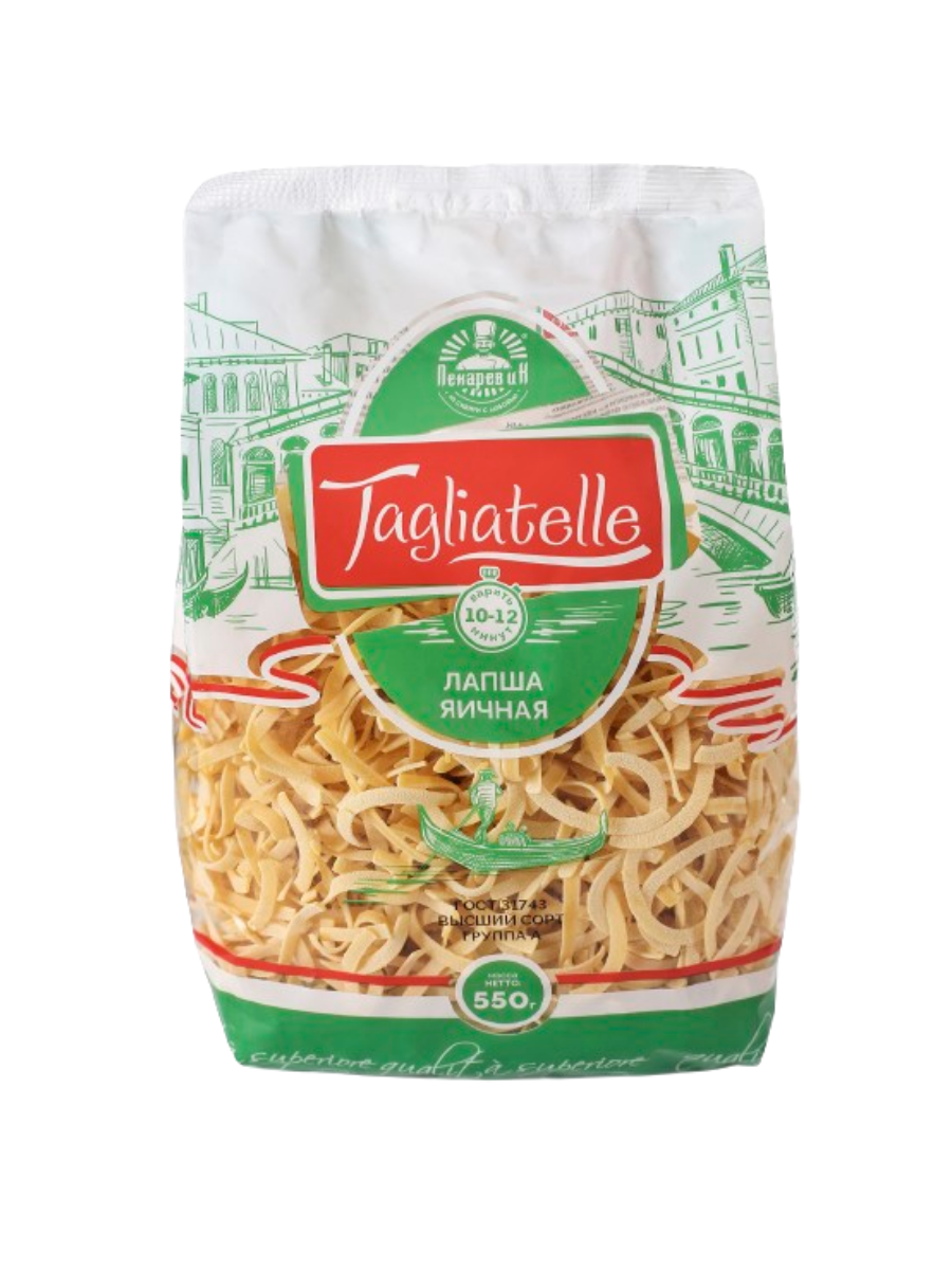 

Лапша Пекарев и К яичная Tagliatelle, 550 г