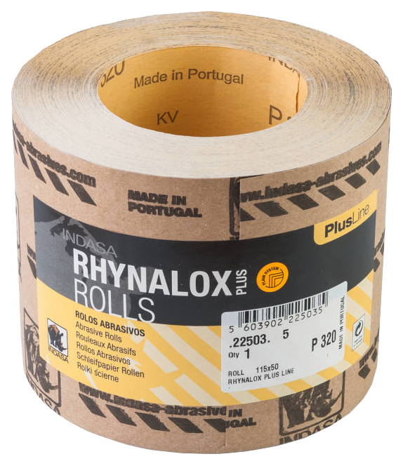

Бумага Абразивная P320, Рулон 115мм Х 50м, Серия Rhynolox Plus Line, INDASA 22503