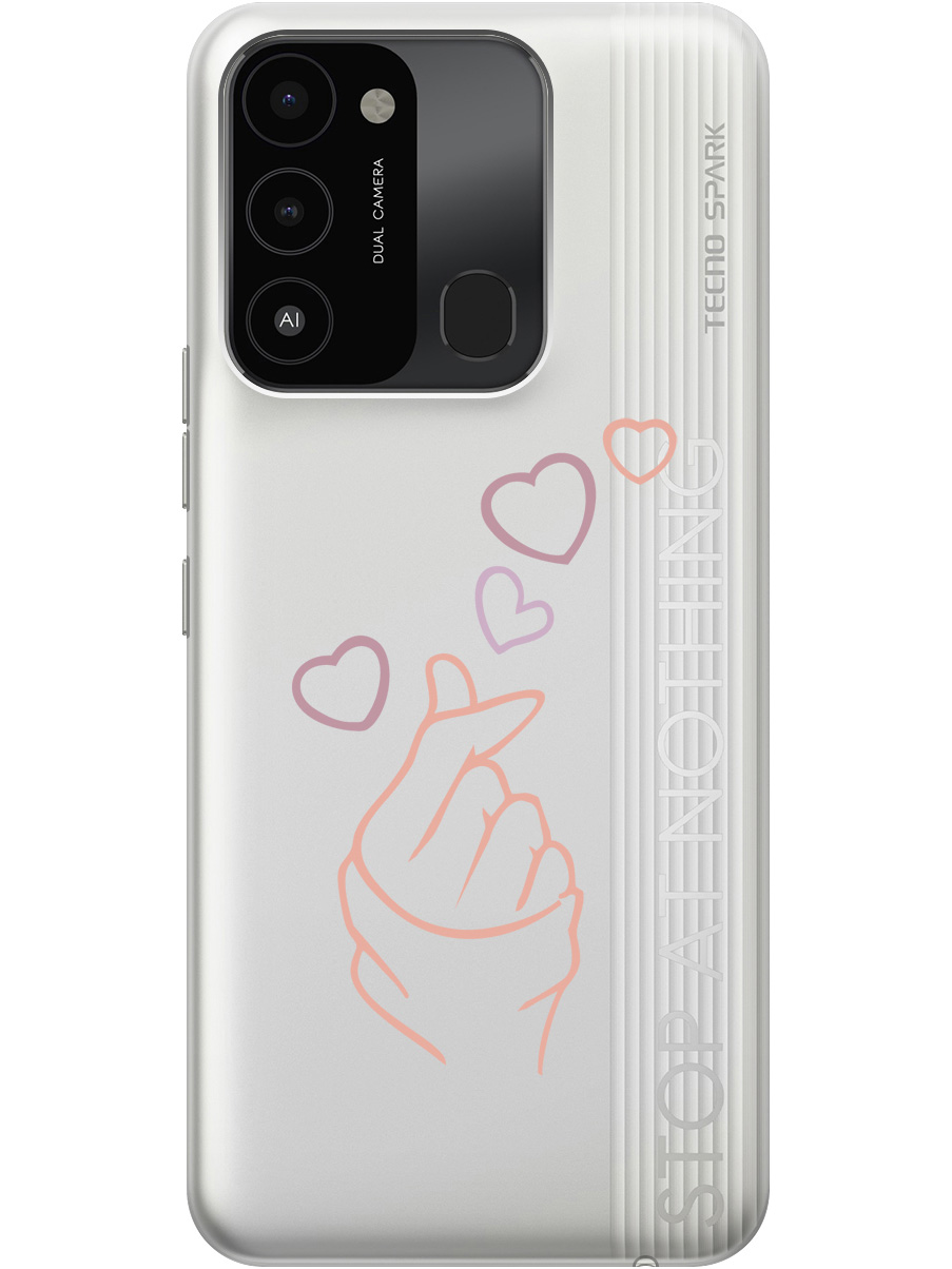 

Силиконовый чехол на Tecno Spark 8C "K-Heart", Прозрачный;розовый;фиолетовый, 20001472