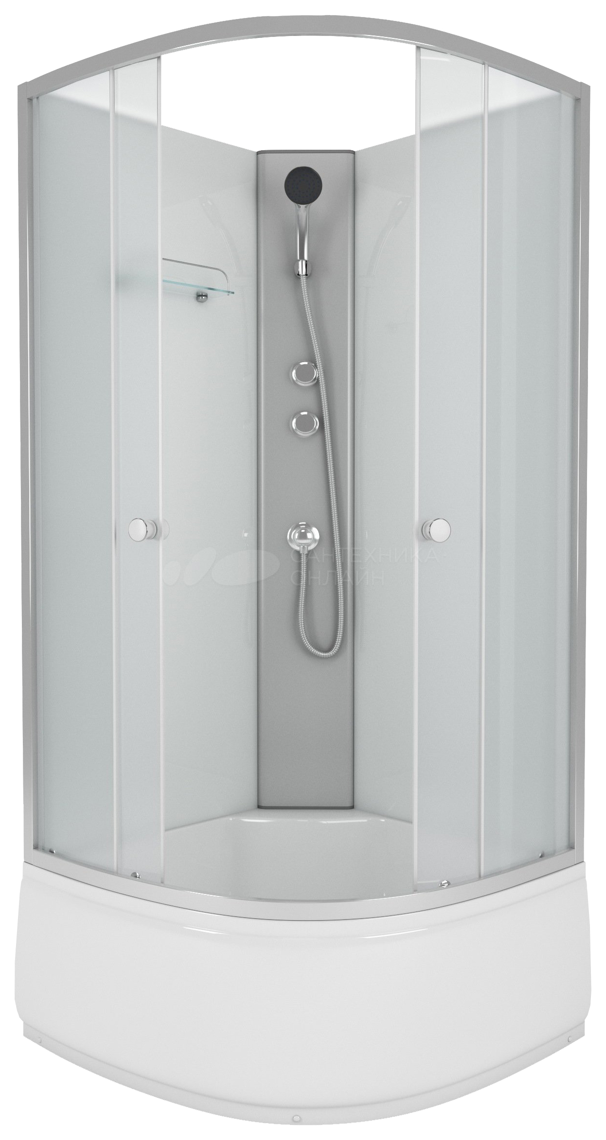 

Душевая кабина NG- 7308-08BK (900х900х2000) высокий поддон(40см) стекло МАТОВОЕ