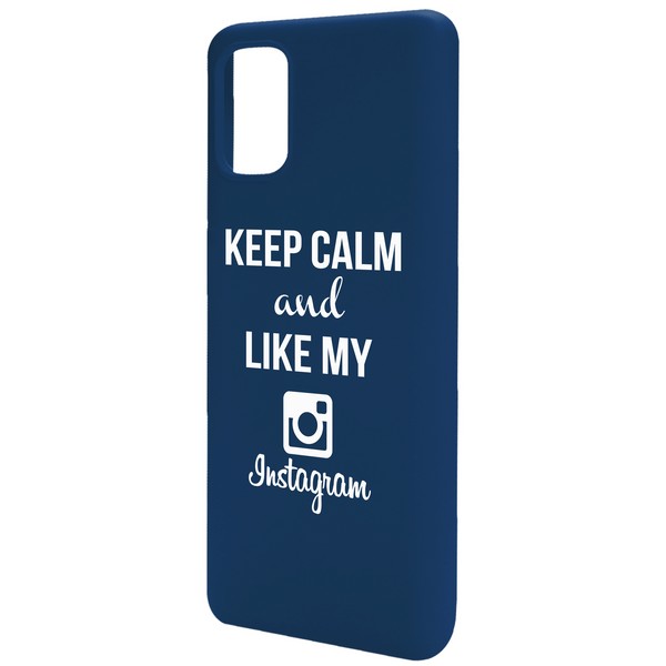 фото Чехол-накладка krutoff silicone case instagram для samsung galaxy m51 (m515) синий