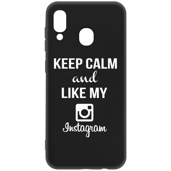 фото Чехол krutoff silicone case instagram для samsung galaxy a20 /a30 (a205/a305) черный