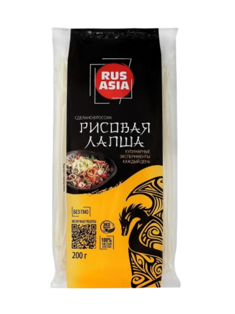 Лапша RUS ASIA рисовая, 200 г