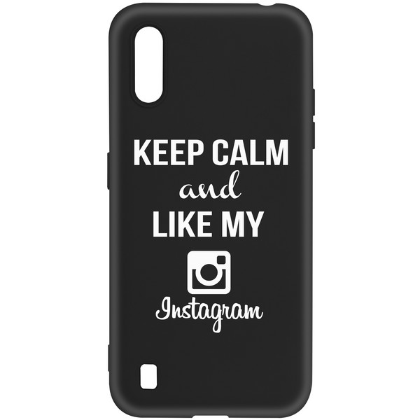 фото Чехол krutoff silicone case instagram для samsung galaxy a01 /m01 (a015/m015) черный