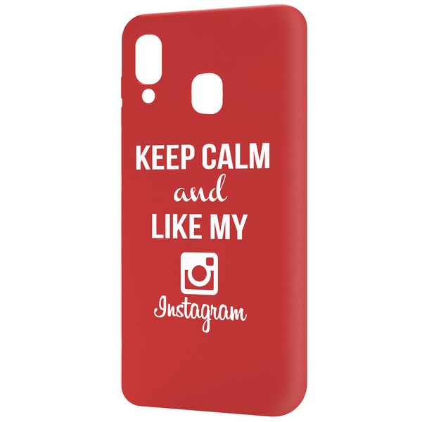 фото Чехол krutoff silicone case instagram для samsung galaxy a20 /a30 (a205/a305) красный