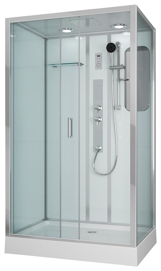 

Душевая кабина NG-6012-01GQR (1200х800х2100) низкий поддон, стекло ПРОЗРАЧНОЕ, 5 мест