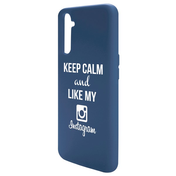 фото Чехол-накладка krutoff silicone case instagram для realme 6 pro синий