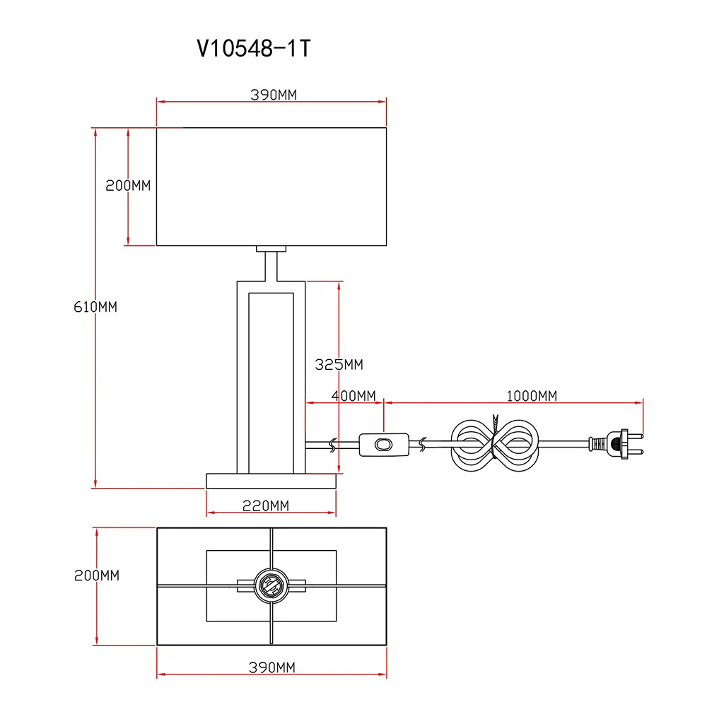 

Настольная лампа Moderli Viola V10548-1T, E27, 60W