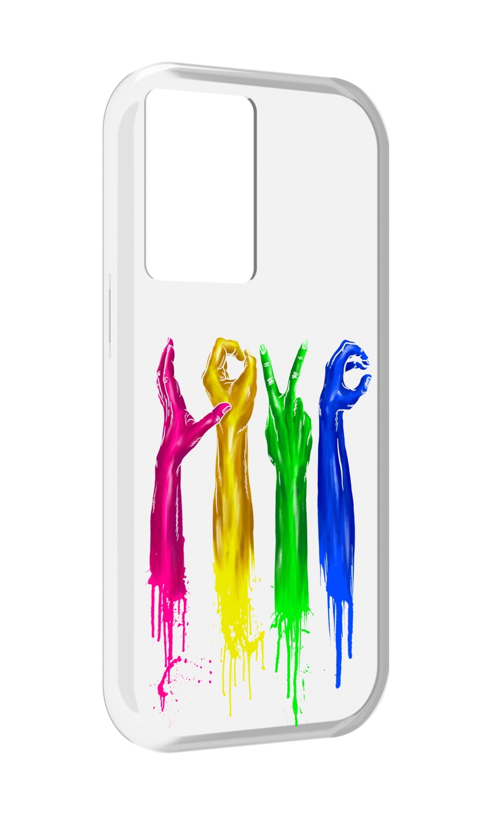 

Чехол MyPads яркие руки love для OnePlus Nord N20 SE, Прозрачный, Tocco