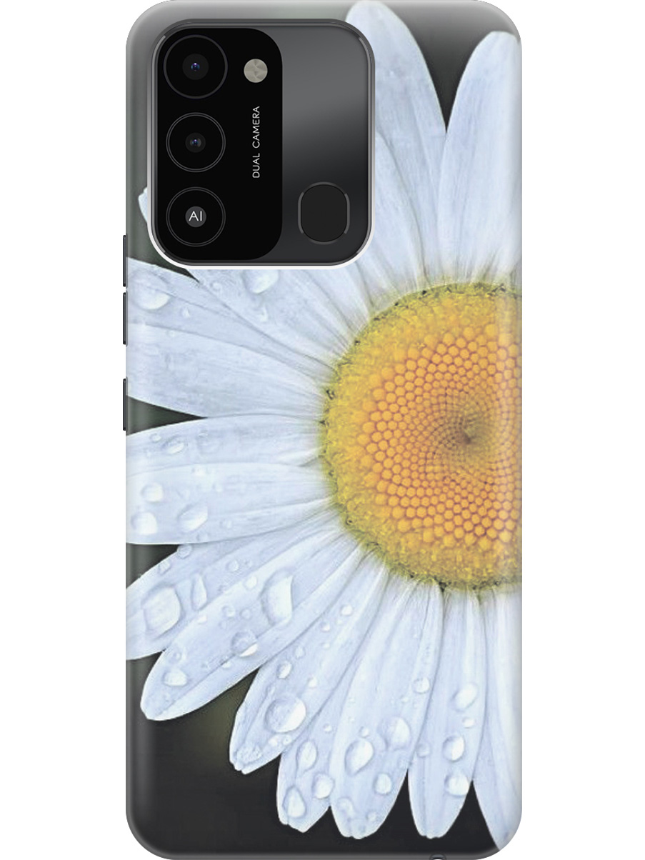 

Силиконовый чехол на Tecno Spark 8C "Ромашка", Белый;желтый;черный, 20001472
