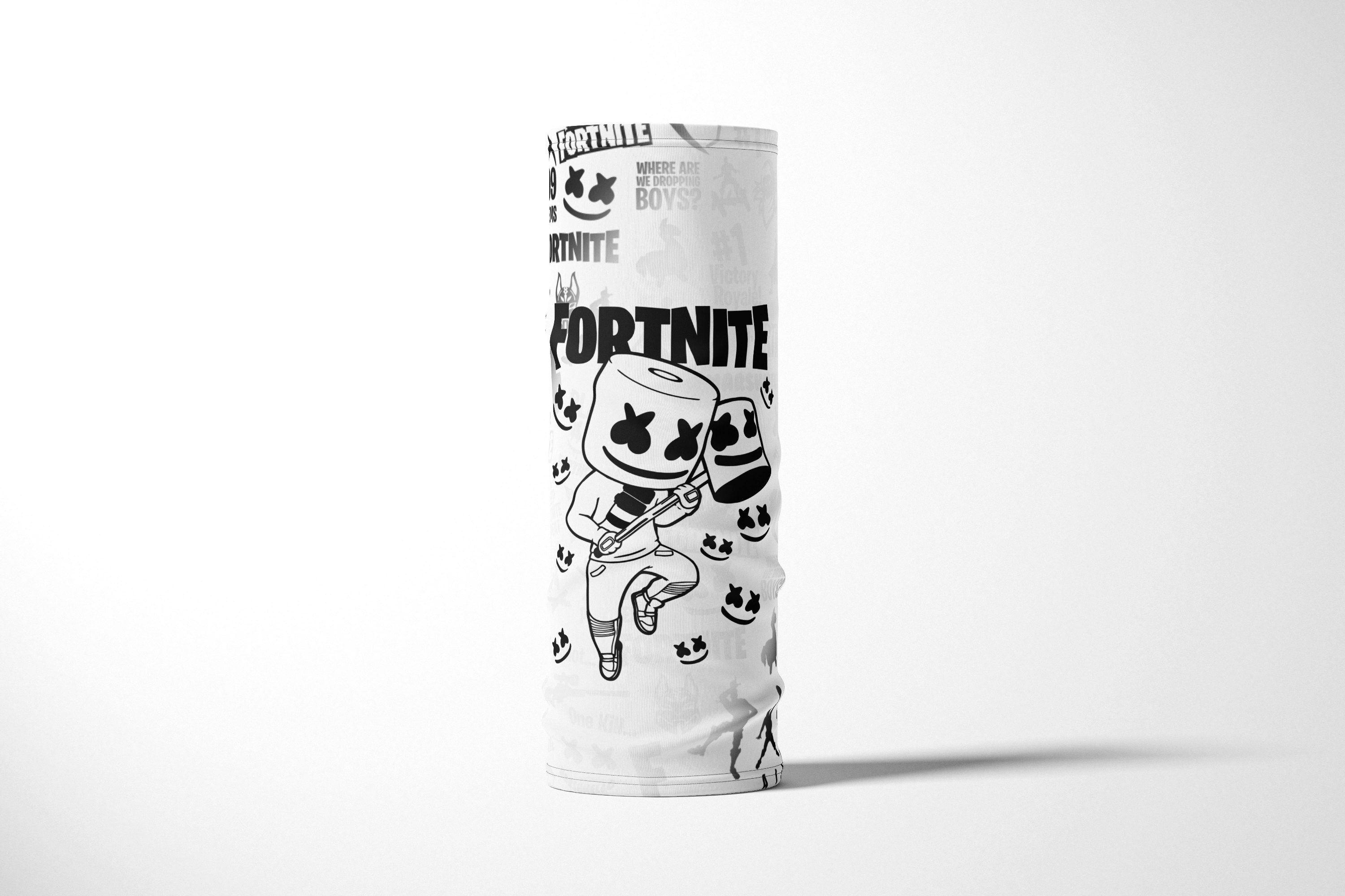 

Бандана / Бафф / Снуд-трансформер / Геймерам / Fortnite MARSHMELLO, Белый;черный, BBuffVM_VM1956269