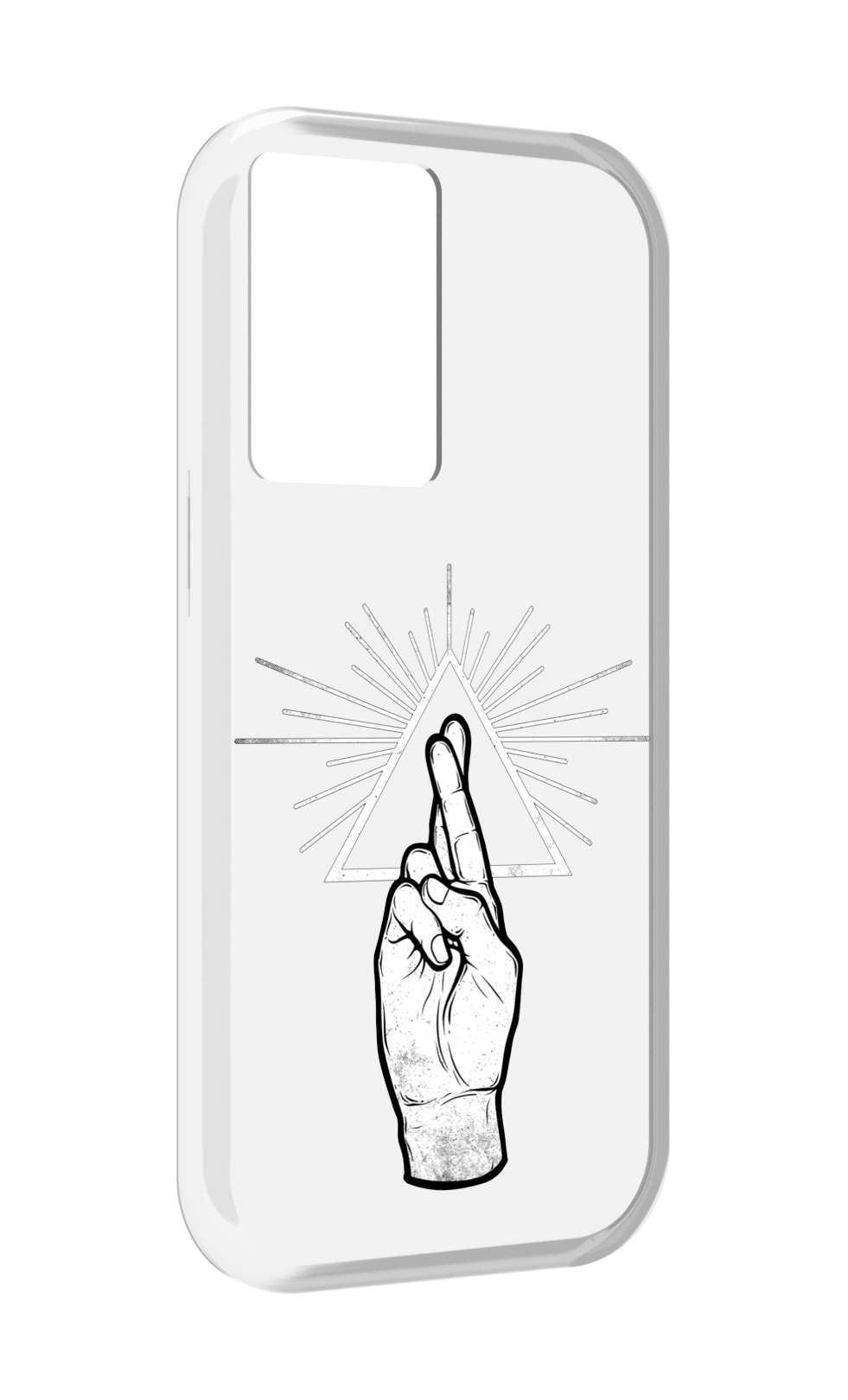 

Чехол MyPads черно белая рука для OnePlus Nord N20 SE, Прозрачный, Tocco