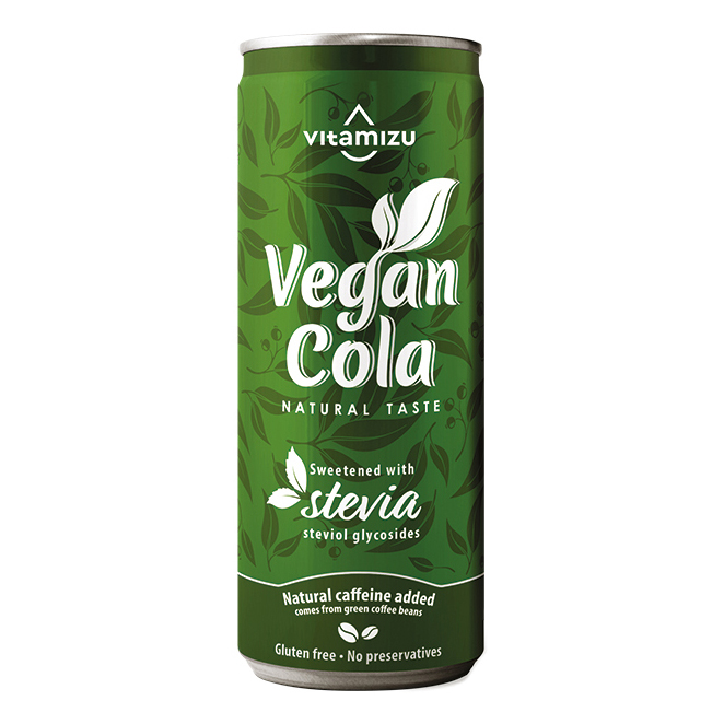 

Напиток энергетический Vitamizu Vegan Cola тонизирующий сильногазированный безалког 0,33л