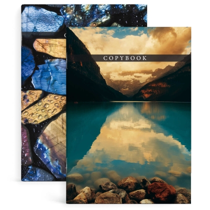 

Тетрадь-перевертыш Феникс+ 57400 сшивка A4 клетка 80 листов 1 шт, Речные камешки