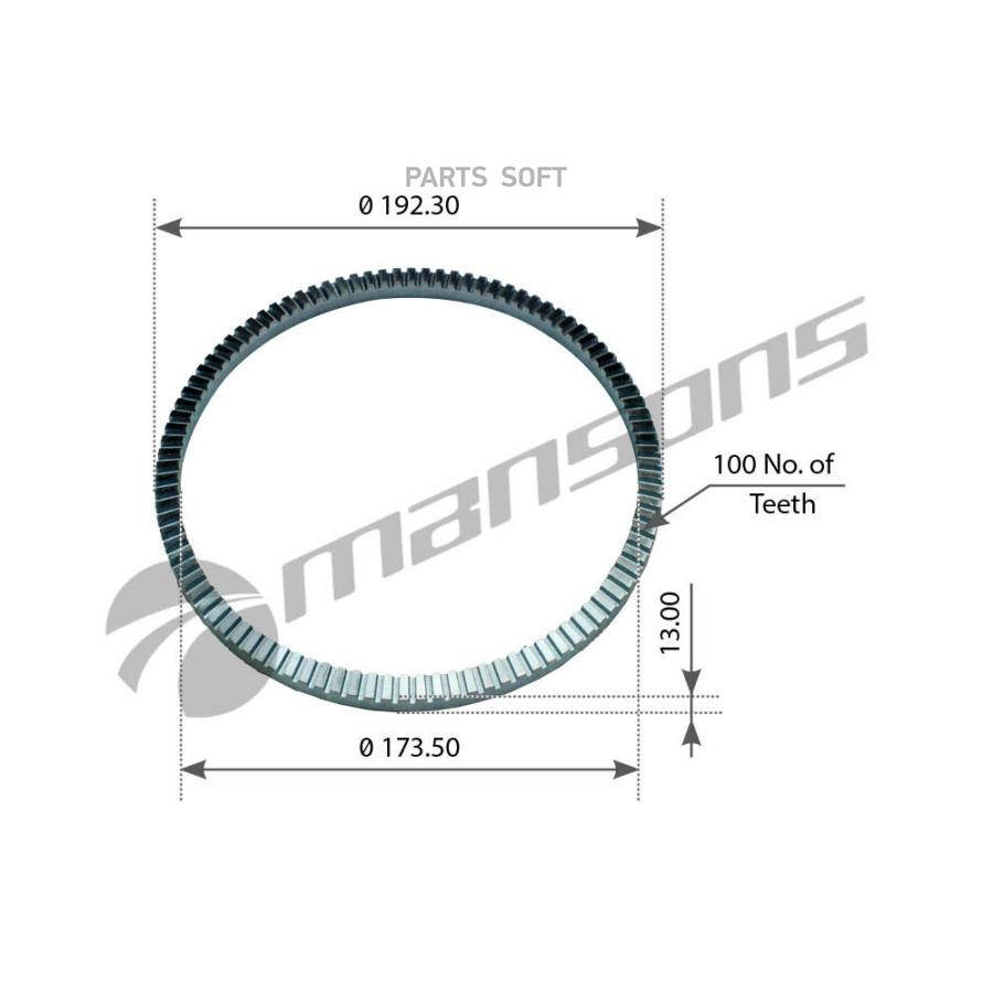 

Венец Зубчатый Abs 1Шт Mansons 100067